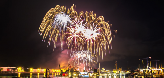 Grande Finale: WAGENBORG vuurwerk in de haven