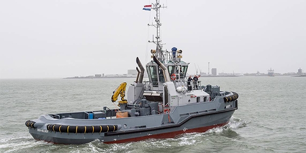 Aankomst diverse schepen in de haven